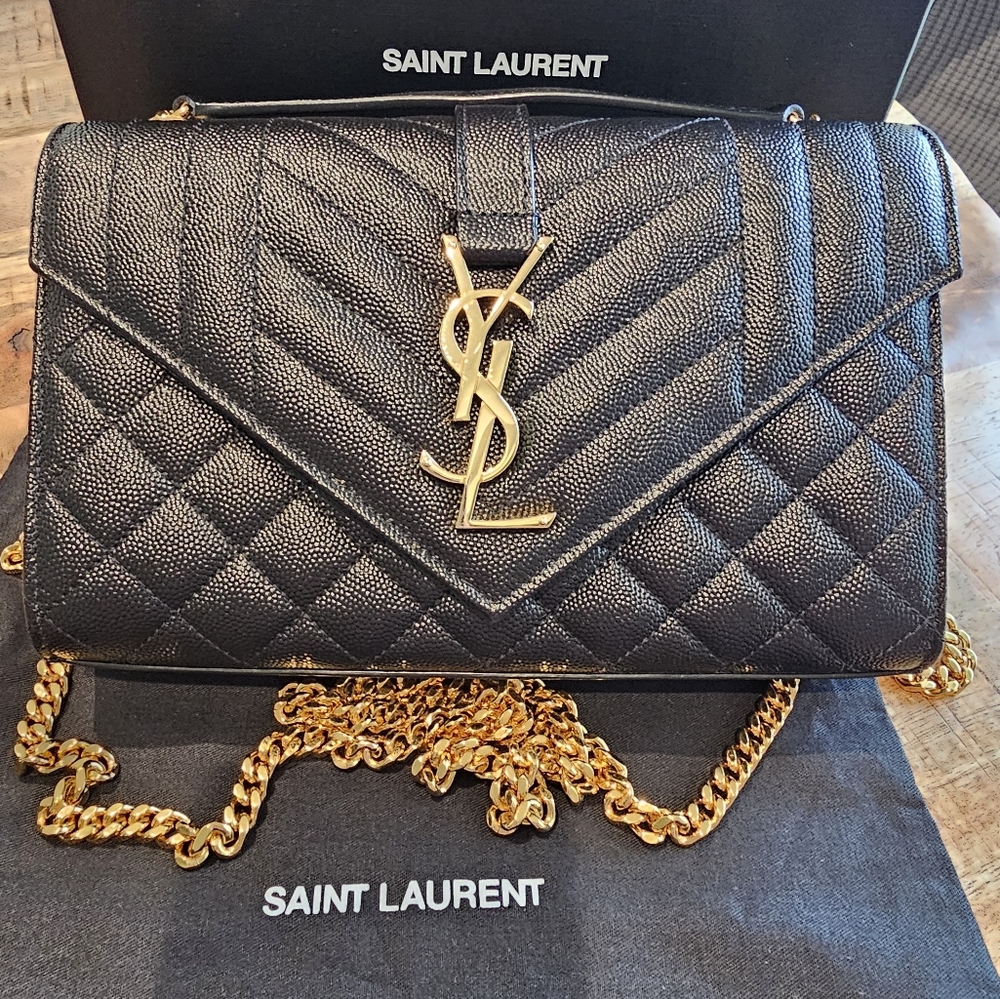 Saint Laurent black leather bag